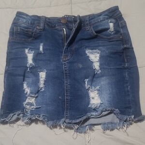 Wax Jean Blue Mini Pencil Skirt Casual